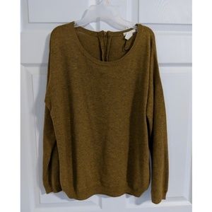 H&M Mustard Sweater Size M with Back Zipper